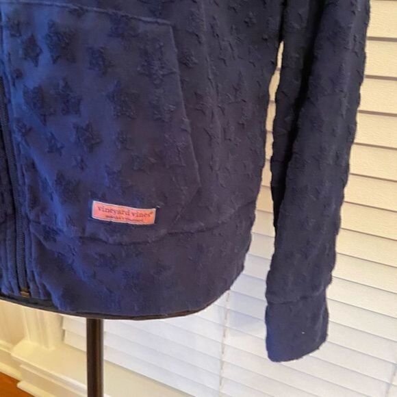 VINEYARD vines womens hooded zip up sweatshirt 
navy blue 
size‎ small - Picture 3 of 8